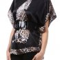 Silky Belted Leopard Animal Print Blouse