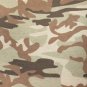 Fitted Stretchy Cotton Blend Top Army Camouflage Cap Sleeve T-Shirt