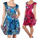 Short Knee Length Silk Blend Floral Print Summer Dress Fashion Central
