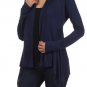 Fly Away Open Front Thin Sweater Long Sleeve Cardigan w/ Shark Bite Hem