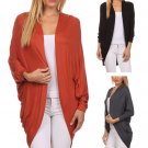Open Front Dolman Sleeve Long Lightweight Cocoon Cardigan Fashion Central