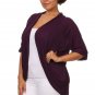 Plus Size 3/4 Sleeve Cocoon Open Draped Cardigan Fashion Central