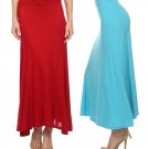 Long Maxi Skirt w/ Fold Waist Fashion Central