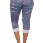 Shredded Purple Stretchy Plus Size Leggings w/ Lace Trimming Fashion Central