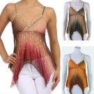 Burnout Sheer Sleeveless Tank Top