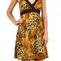 Short V-Neck Printed Floral Leopard Animal Print Dress
