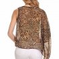 One Shoulder Animal Print Top Leopard Blouse