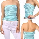Striped Strapless Top