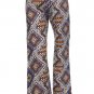 Multi-Color Diamond Printed Wide Leg Palazzo Pants w/ Elastic Waist Casual Pants
