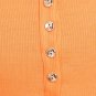 Cap Sleeve Ribbed Scoop Neck Henley Top by Fashion Central