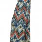 Multi-Color Chevron Wide Leg Fold Over High Waist Palazzo Flare Lounge Pants