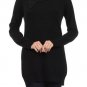 Harv&Atilde;&copy; Benard $88 Button Detail Long Sleeve Knit Top Cotton Sweater w/ Scoop Neck