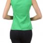 New Woman's Cotton Button Down Shirt Juniors Ruffle Collared Top Fashion Central