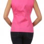 New Woman's Cotton Button Down Shirt Juniors Ruffle Collared Top Fashion Central
