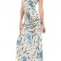 New Woman's Cotton Racer Back Zebra Animal Long Summer Dress Fashion Central