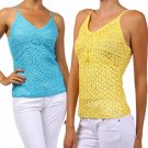 Crochet Knit Beaded Tank Top