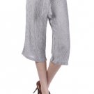 Belted Pinstripe Linen Cropped Pants Light Weight Summer Capris  Fashion Central