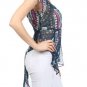 Printed High Low Asymmetrical Chiffon Blouse