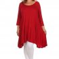 Woman's Plus Size Top Asymmetrical High Low Tunic Fashion Central