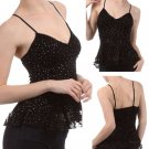 Floral Lace Babydoll Flowy Camisole Spaghetti Strap Tank Top