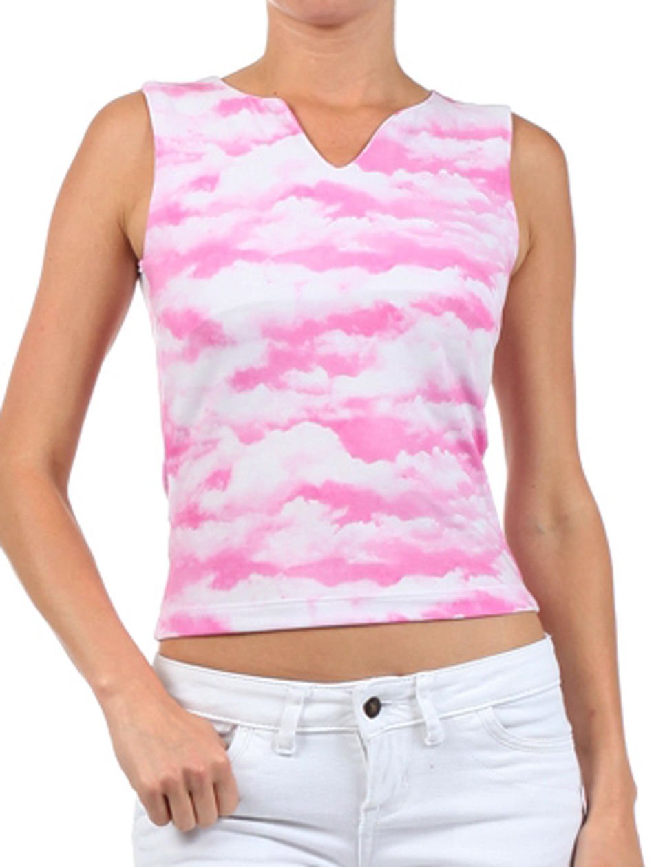 Cloud Inspired Stretchy Sleeveless Cotton Tank Top Fashion Central