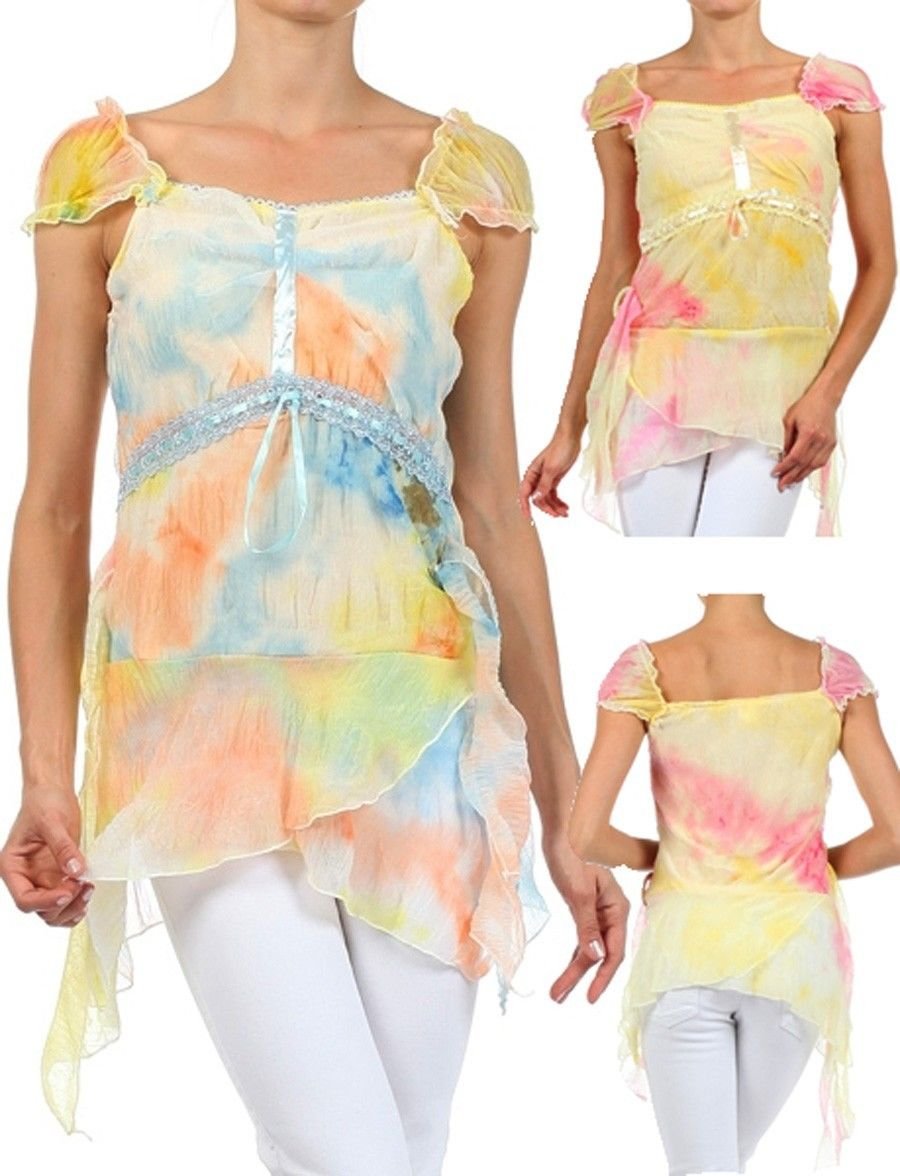 Chiffon Two Tone Top Fully Lined