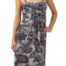 Bodice Pull Tie Geometric Paisley Dress