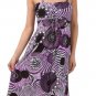 Bodice Pull Tie Geometric Paisley Dress