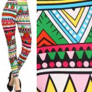New Modern Art Tribal Bright Multi-Color Leggings