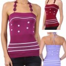 Super Stretchy Halter Polka Dot Top One Size Fits Most