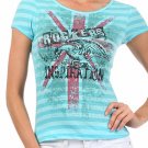 "Rockers Inspiration" Graphic T-Shirt Striped Top