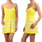 Color Block Striped Stretchy Summer Beach Sun Dress One Size Fits Most
