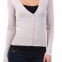 New 100% Viscose Button Down Cardigan Ribbed V-Neck Knit Top