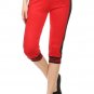 Striped Capri Jogger Athletic Casual Cropped Active Pants