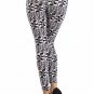 New Black White Psychedelic Geometric Print Leggings