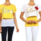 Two-In-One Diva & Love Cropped T-Shirt and Tank