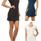 New Woman's Juniors Textured Mini Sweater Dress Fitted Tunic Fashion Central