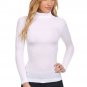 Casual Basic Textured Stretchy Knit Nylon Turtleneck Top with Long Sleeves