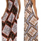 Slinky Printed Long Smock Maxi Dress