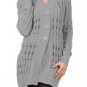 Wool Blend Oversized Cardigan Button Knit Sweater