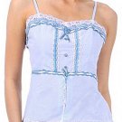 Checkered Tank Sleeveless French Maid Inspired Top