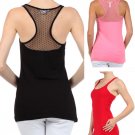 Summer Cotton Lace Trimmed Racerback Tank Top Fashion Central