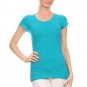 New Basic Cotton Round Crew Neck Short Sleeve T-Shirt by Fashion Central