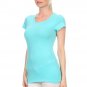 New Basic Cotton Round Crew Neck Short Sleeve T-Shirt by Fashion Central