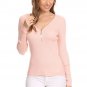 NWT Basic Casual Ribbed Knit Top with Zipper Neckline