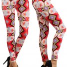 Festive Colorful Diamond Printed Dandelion Flower Leggings Fashion Central