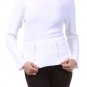 Rhinestone Zipper Pocket Hooded Pull Over Ribbed Hoodie Sweater