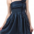 Chiffon Wedding Floral Shoulder Fully Lined Cocktail Smock Dress
