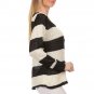 Striped Color Block Metallic Glitter Lurex Long Sleeve Top