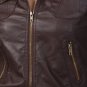 Knit Collar Moto Zipper Pockets Faux Leather Motorcycle Jacket